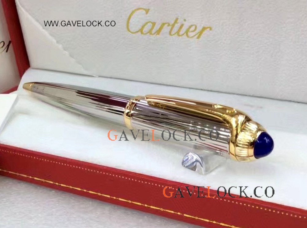 AAA Grade R De Cartier Pen Ballpoint Pen SS & Gold Style